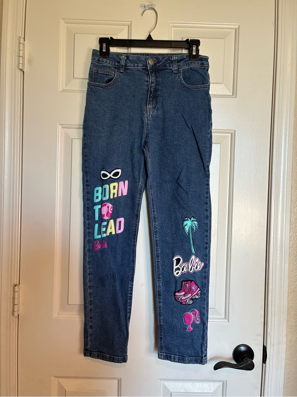 Barbie Dark Blue Jeans with Multicolor Graphic Accents